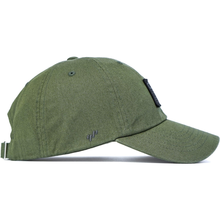 CMBT subdued tactical woven patch dad hat #color_military-green