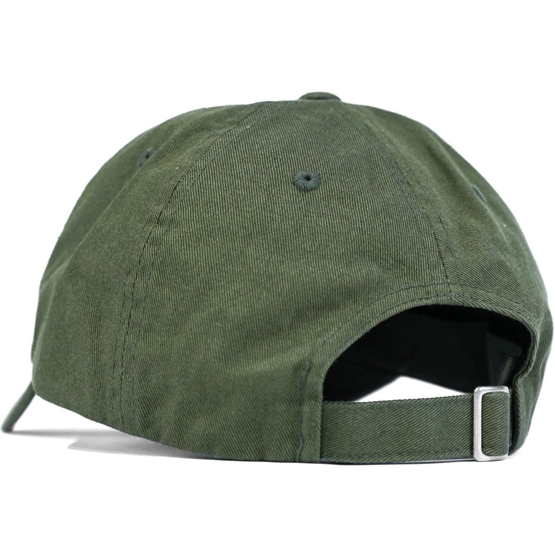 CMBT subdued tactical woven patch dad hat #color_military-green