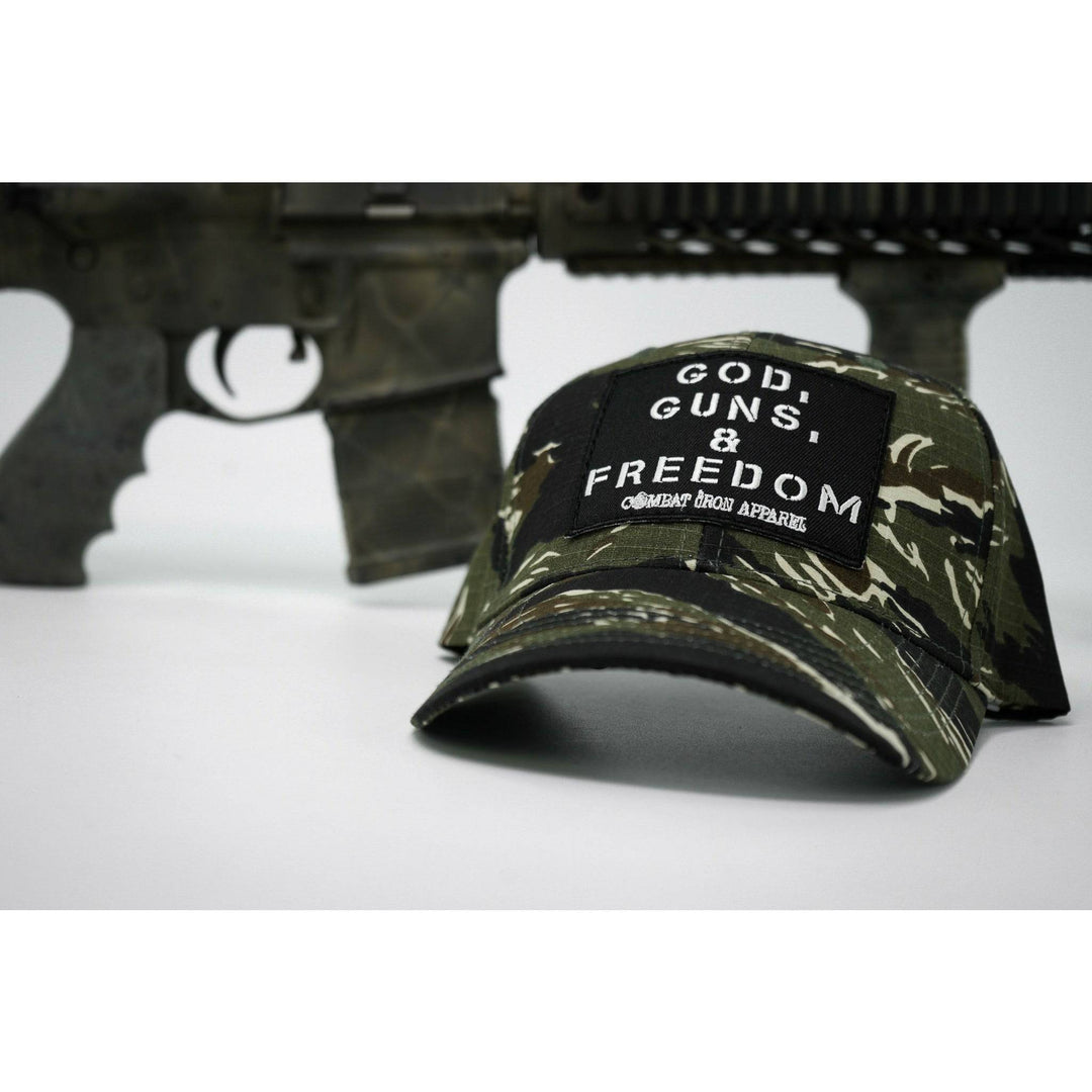 OPERATOR RIPSTOP HAT | GOD, GUNS, AND FREEDOM PATCH - Combat Iron Apparel™