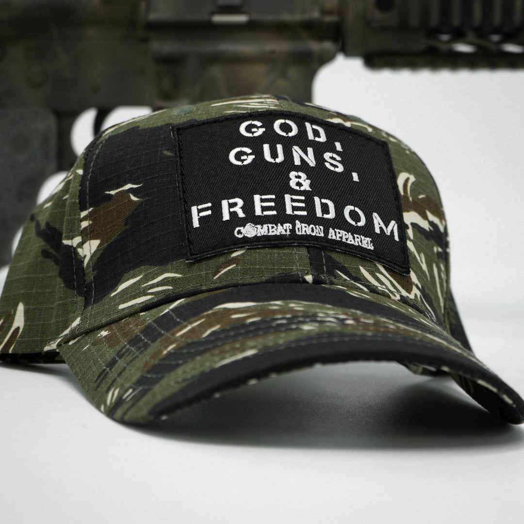 OPERATOR RIPSTOP HAT | GOD, GUNS, AND FREEDOM PATCH - Combat Iron Apparel™