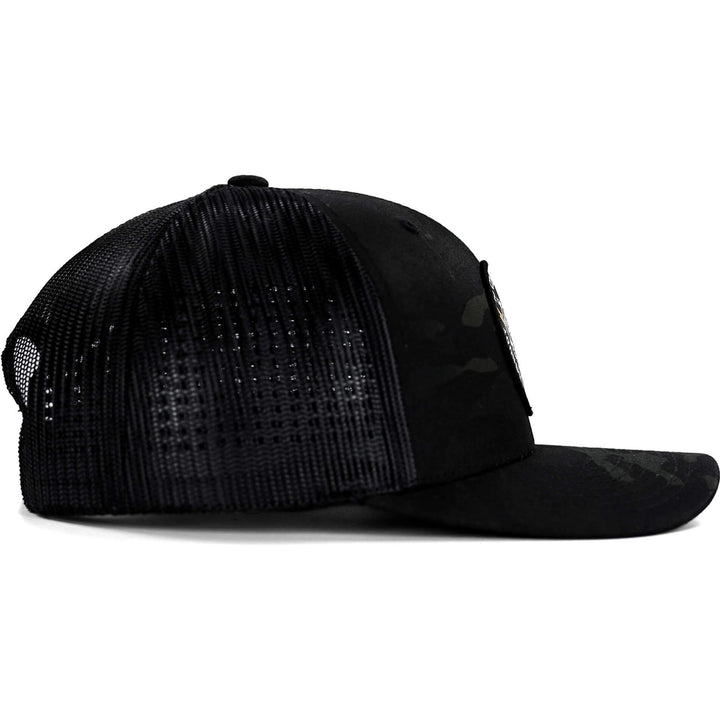 Nobody is coming to save you mid-profile snapback hat #color_black-bdu-black