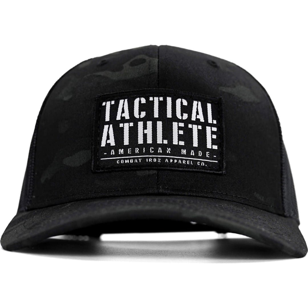 Tactical athlete American-made snapback hat #color_black-bdu-camo