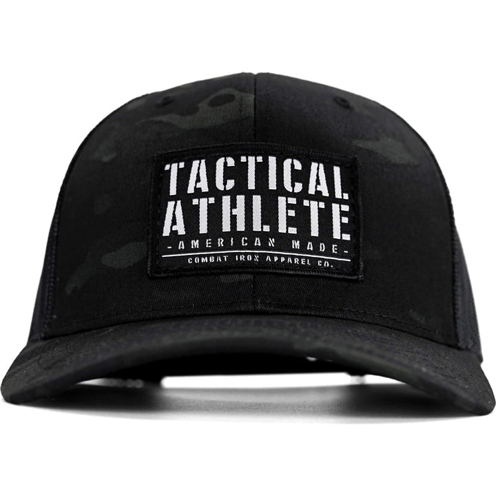 Tactical athlete American-made snapback hat #color_black-bdu-camo