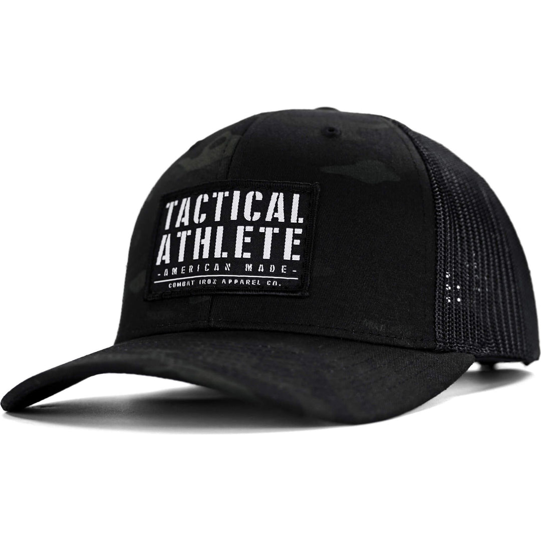 Tactical athlete American-made snapback hat #color_black-bdu-camo