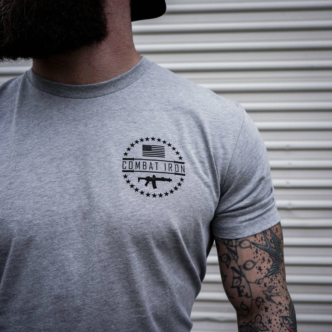 Lift heavy. Move fast. Stay deadly. Men’s t-shirt  #color_gray