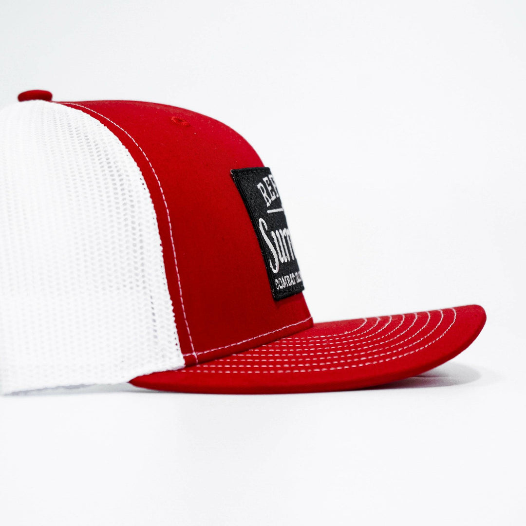 Refuse to surrender, mid-profile mesh snapback hat #color_red