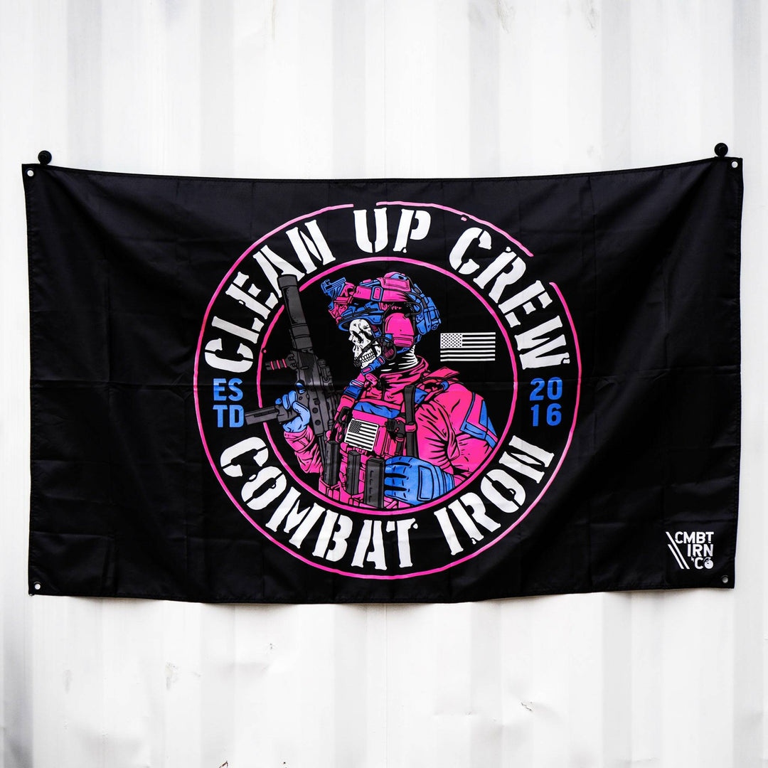 CLEAN UP CREW MIAMI EDITION FLAG | BLACK - Combat Iron Apparel™