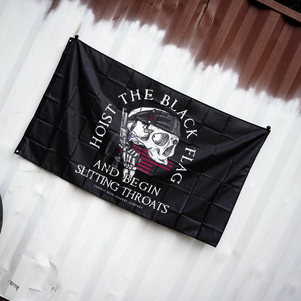 HOIST THE BLACK FLAG AND BEGIN SLITTING THROATS FLAG | BLACK - Combat Iron Apparel™