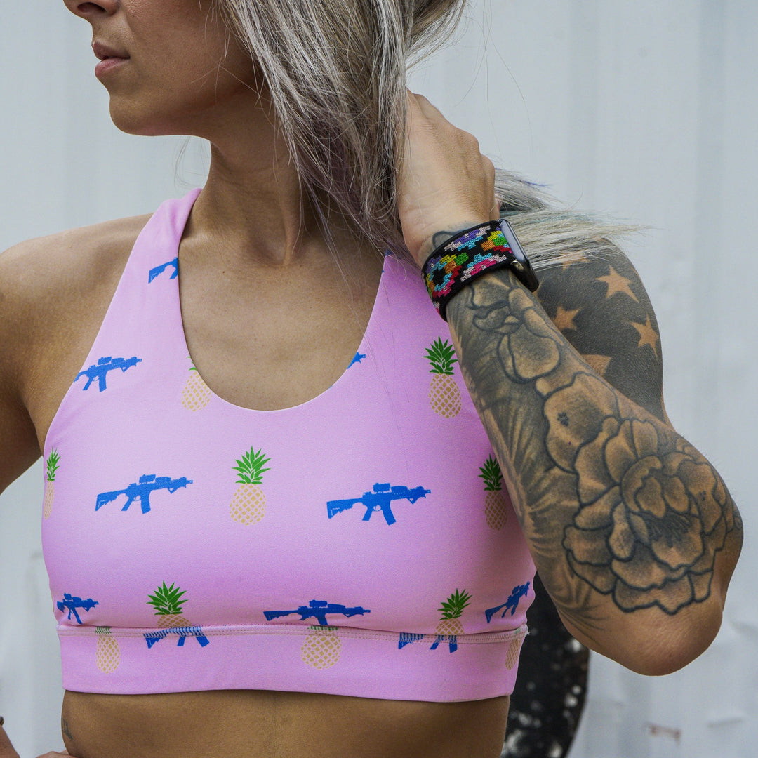 Fight Like a Girl Stella Pink Seamless Racerback Sports Bra - Women -  Pineapple Clothing