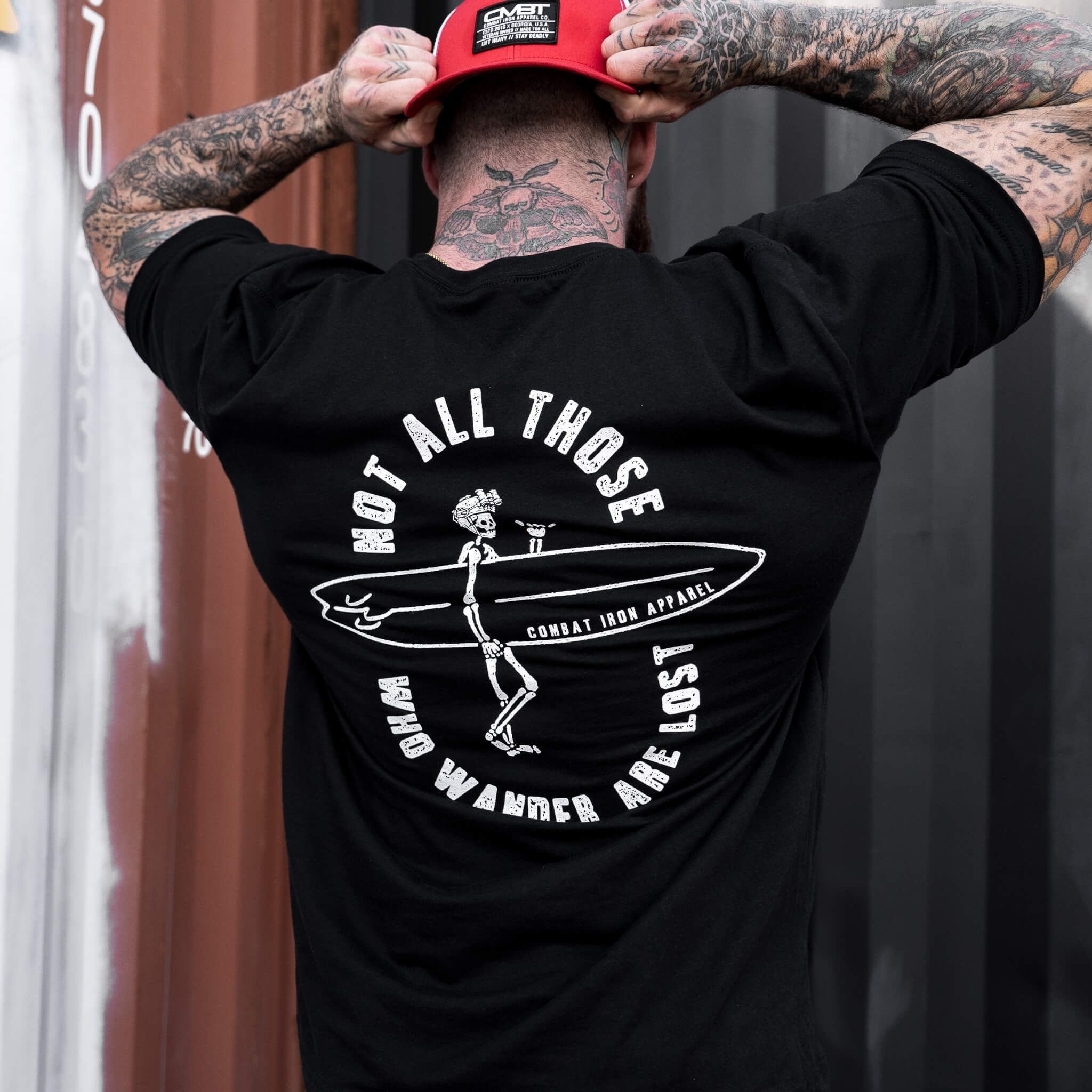 Not all those who wander are lost men’s t-shirt in black #color_black