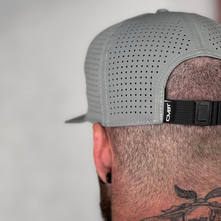 CMBT pro performance hybrid mesh hat with patch on the front #color_gray