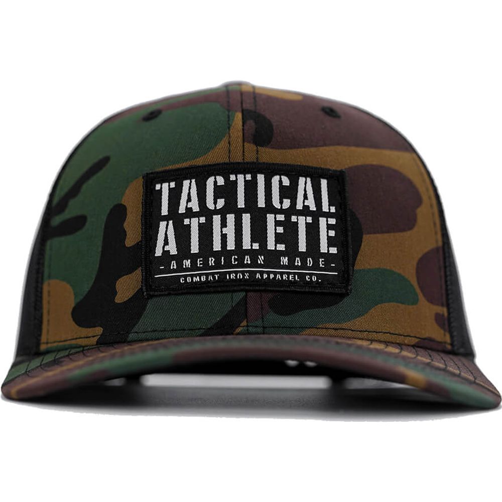 Tactical athlete American-made snapback hat #color_bdu-camo-black