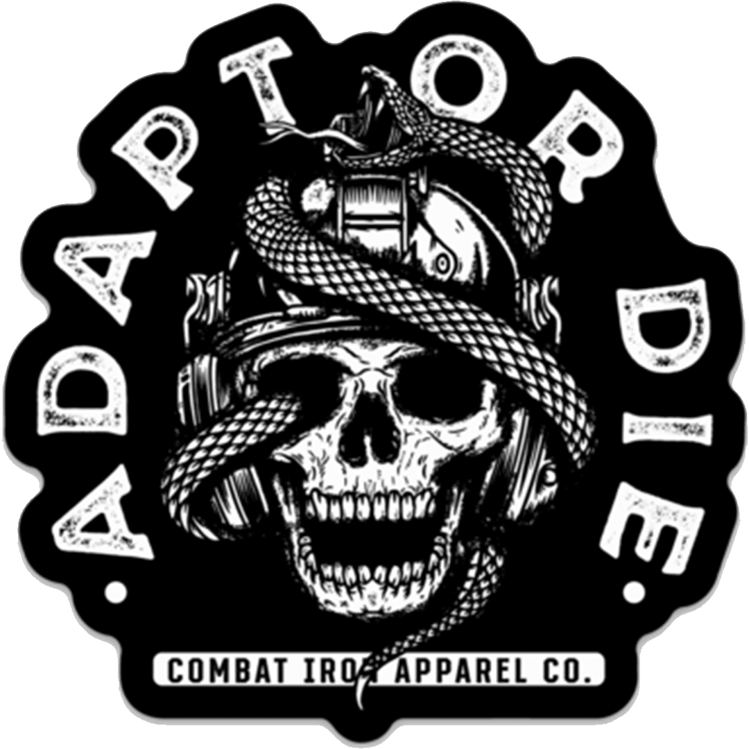 ALL WEATHER DECAL | ADAPT OR DIE OPERATOR SKULL - Combat Iron Apparel™