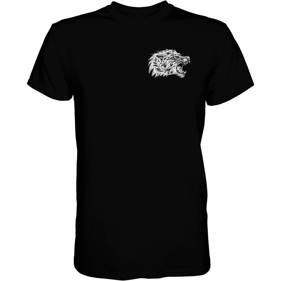 Tactical athlete training club wolf with a wolf’s head men’s t-shirt in black #color_black