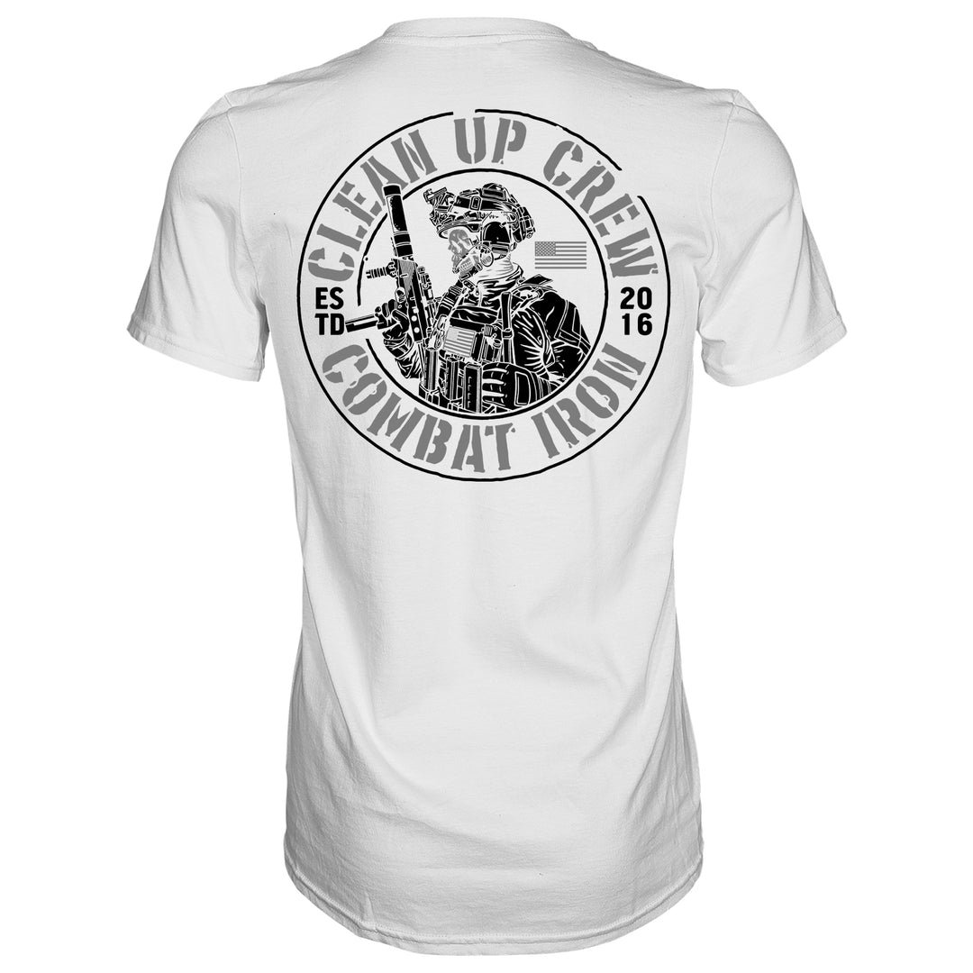 Clean up crew operator skull, men’s t-shirt #color_white