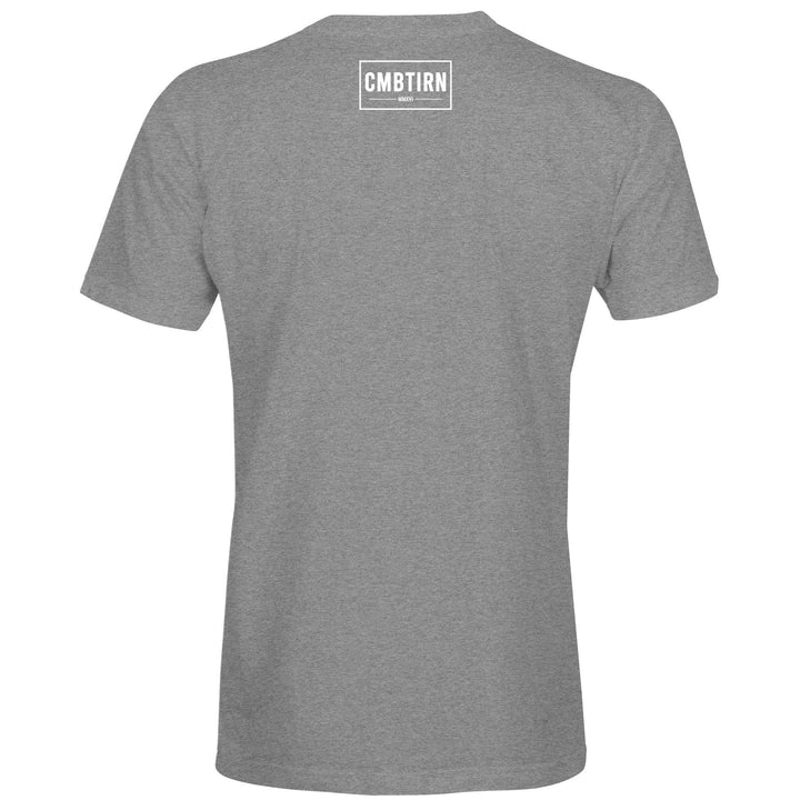 Men’s t-shirt from the CEO collection, grey with white CMBTIRN sign on the front #color_grey
