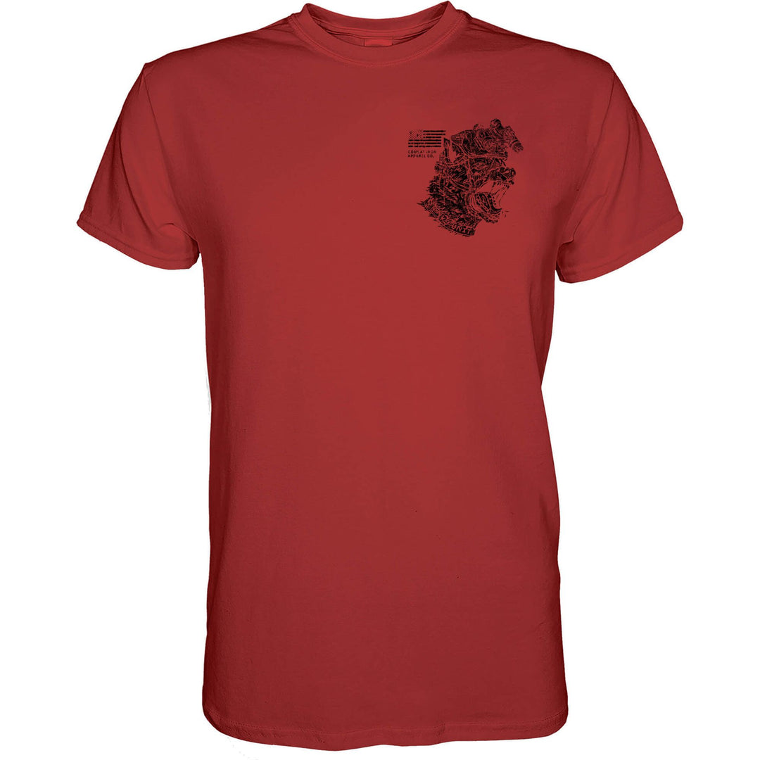 Four-legged professional K9 training men’s t-shirt in red #color_red