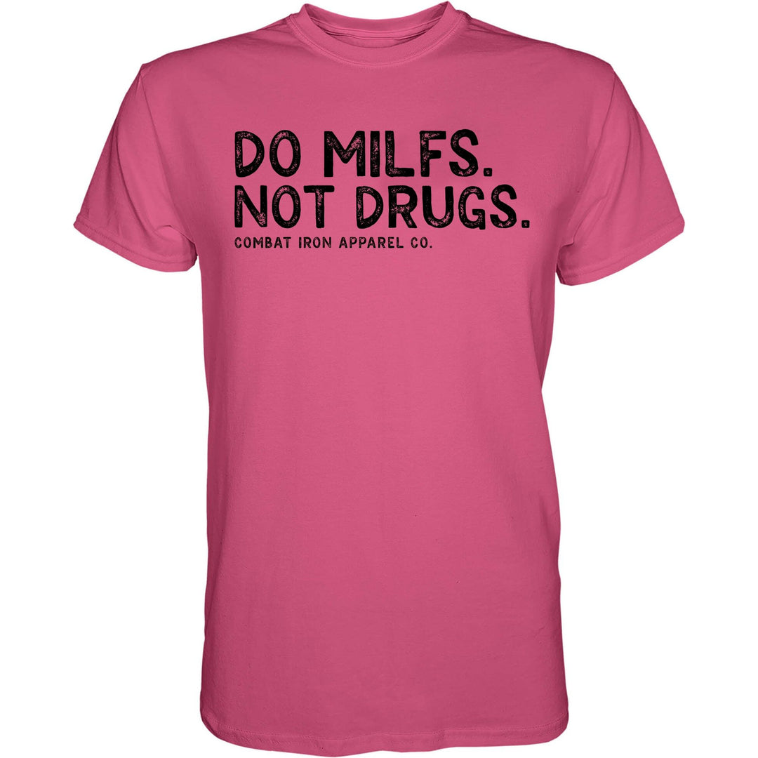 Do milfs, not drugs men’s t-shirt in pink #color_pink