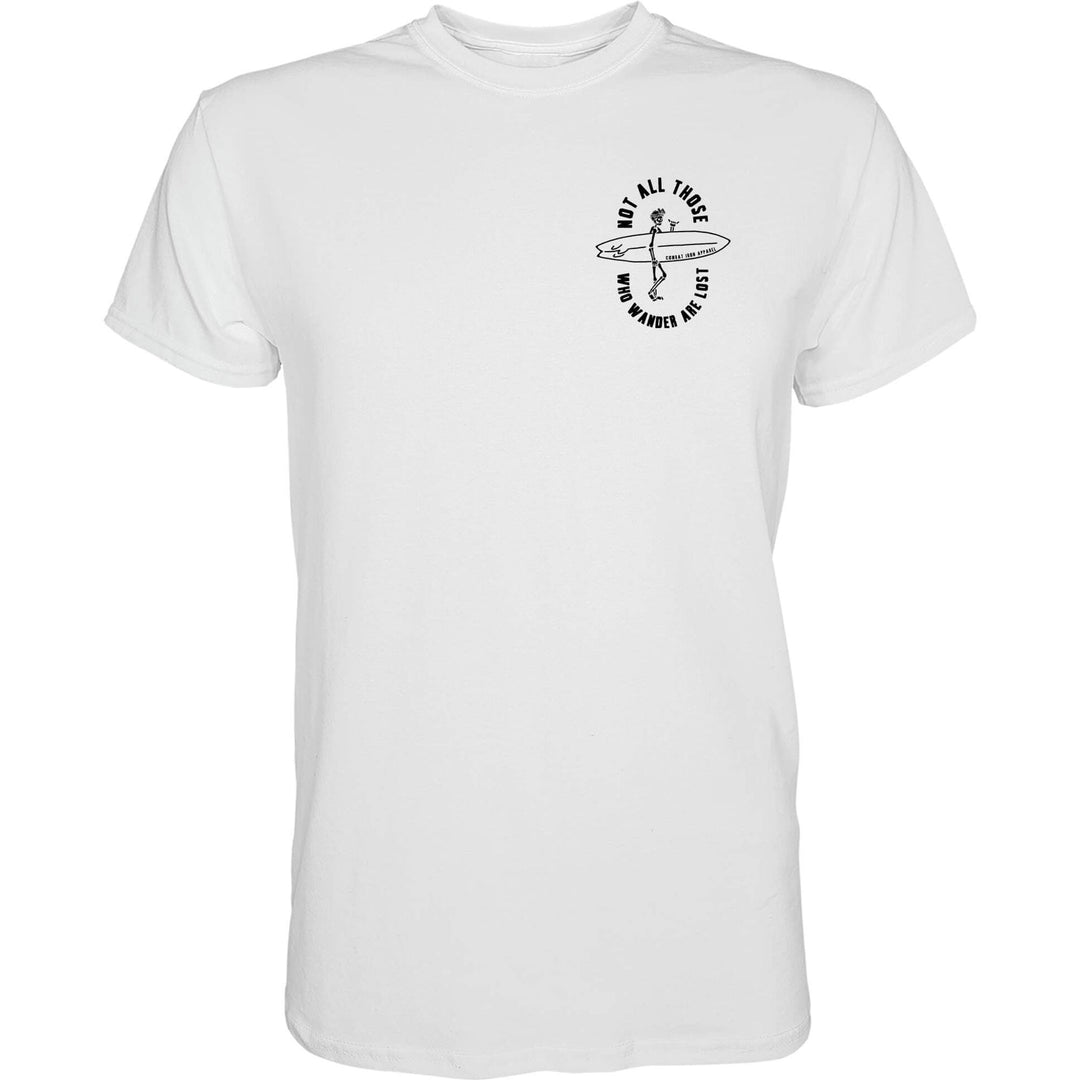 Not all those who wander are lost men’s t-shirt in white #color_white