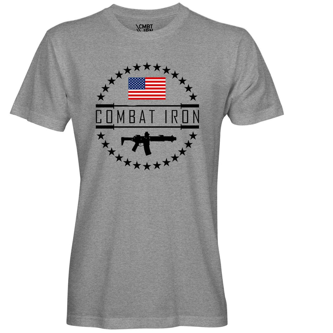 MEN'S PREMIUM T-SHIRT | ORIGINAL CIA STAR CIRCLE - Combat Iron Apparel™ #color_gray