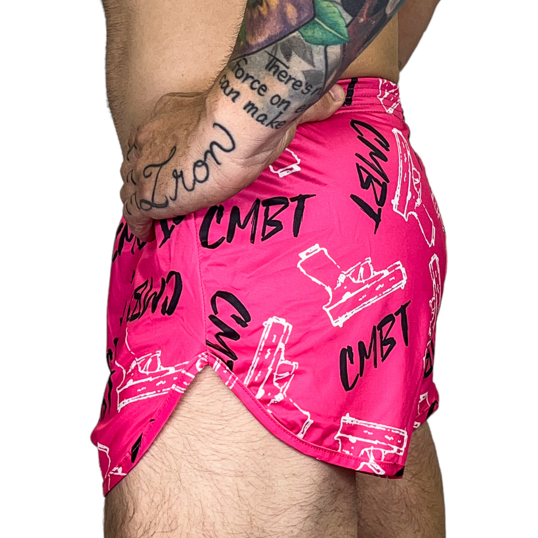 CMBT Ranger panty silkies training shorts #color_pink-cmbt-pistols