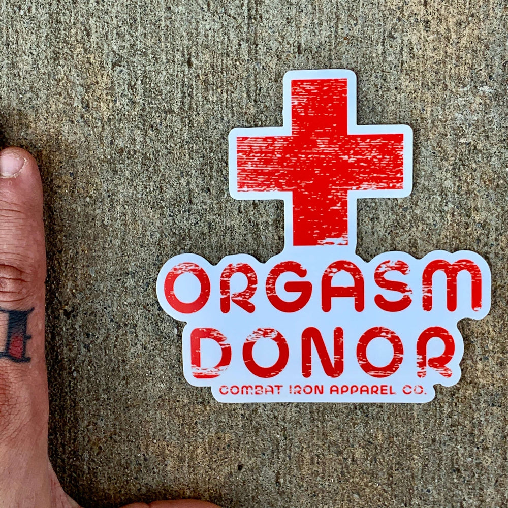 ALL WEATHER DECAL | ORGASM DONOR LIFEGUARD - Combat Iron Apparel™
