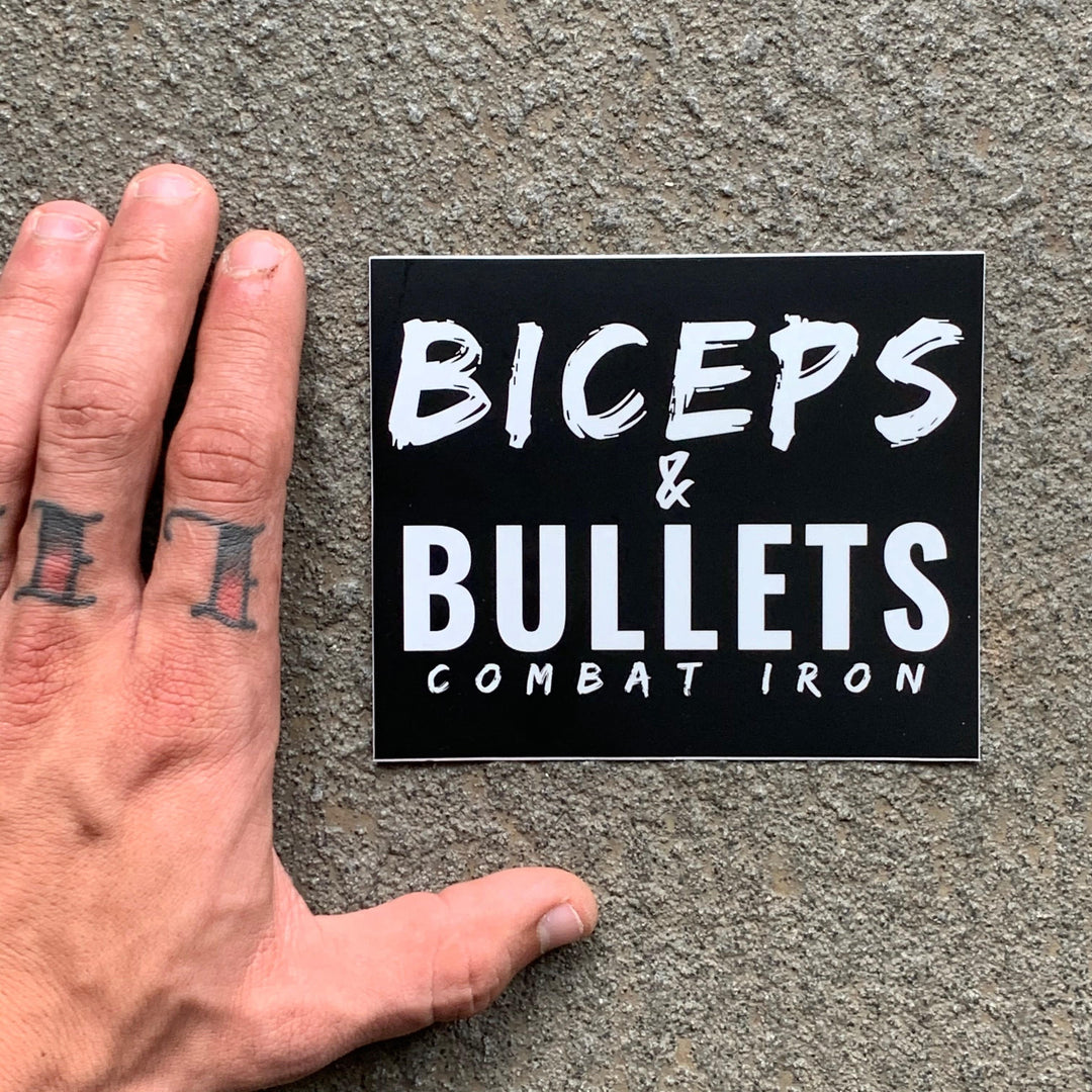 ALL WEATHER DECAL | BICEPS & BULLETS - Combat Iron Apparel™