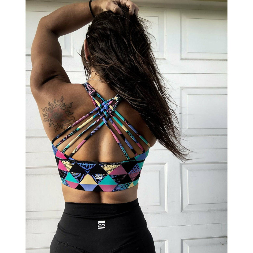 Sexy Criss Cross Bandage Fitness Vest for Women Shock-proof Training Sports  Underwear Tank Back Novelty Sports Bras