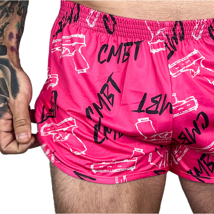 CMBT Ranger panty silkies training shorts #color_pink-cmbt-pistols