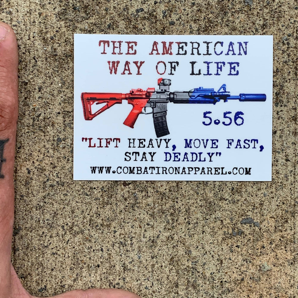 ALL WEATHER DECAL | AWOL- THE AMERICAN WAY OF LIFE 5.56 USA EDITION - Combat Iron Apparel™