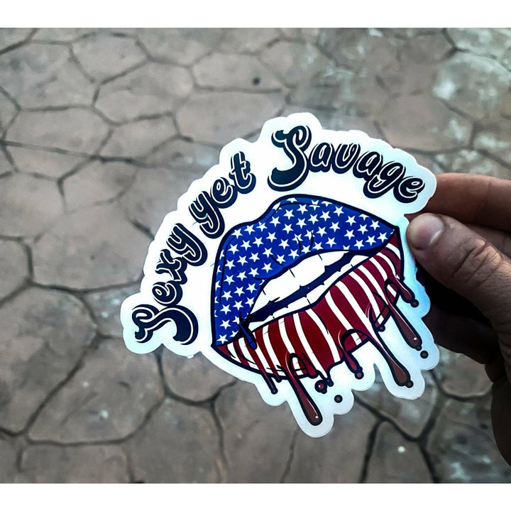 ALL WEATHER DECAL | AMERICAN FLAG LIPS | SEXY YET SAVAGE COLLECTION - Combat Iron Apparel™