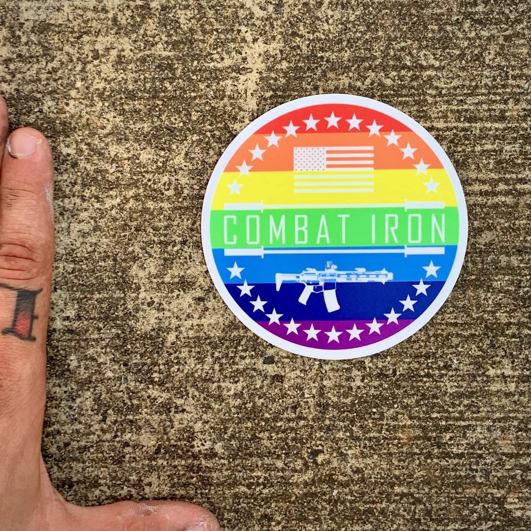 ALL WEATHER DECAL | CIA CIRCLE STAR RAINBOW EDITION - Combat Iron Apparel™
