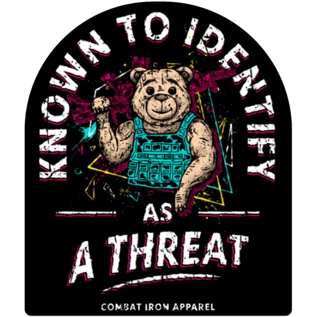 KNOWN TO IDENTIFY AS A THREAT Retro Tactibear Decal