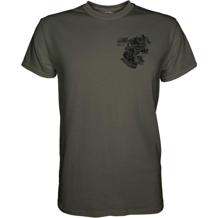 Four-legged professional K9 training men’s t-shirt in military-green #color_military-green