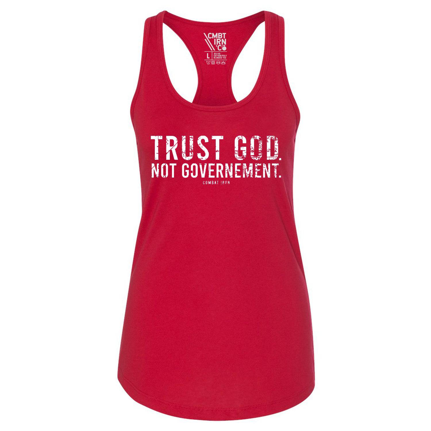 TRUST GOD. NOT GOVERNMENT. Ladies Tank Top | Combat Iron Apparel™