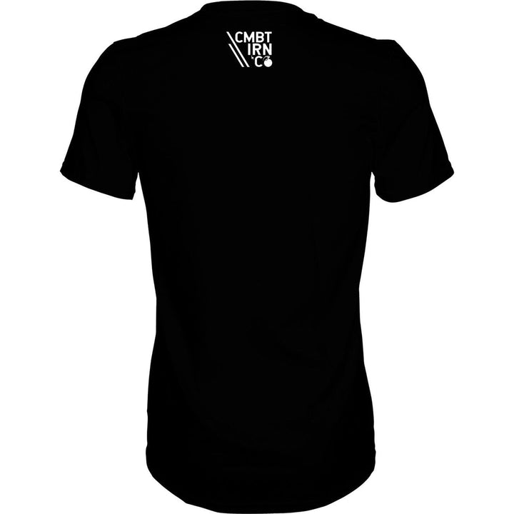 Thick AF donut edition, men’s t-shirt in all black with white and pink design #color_black