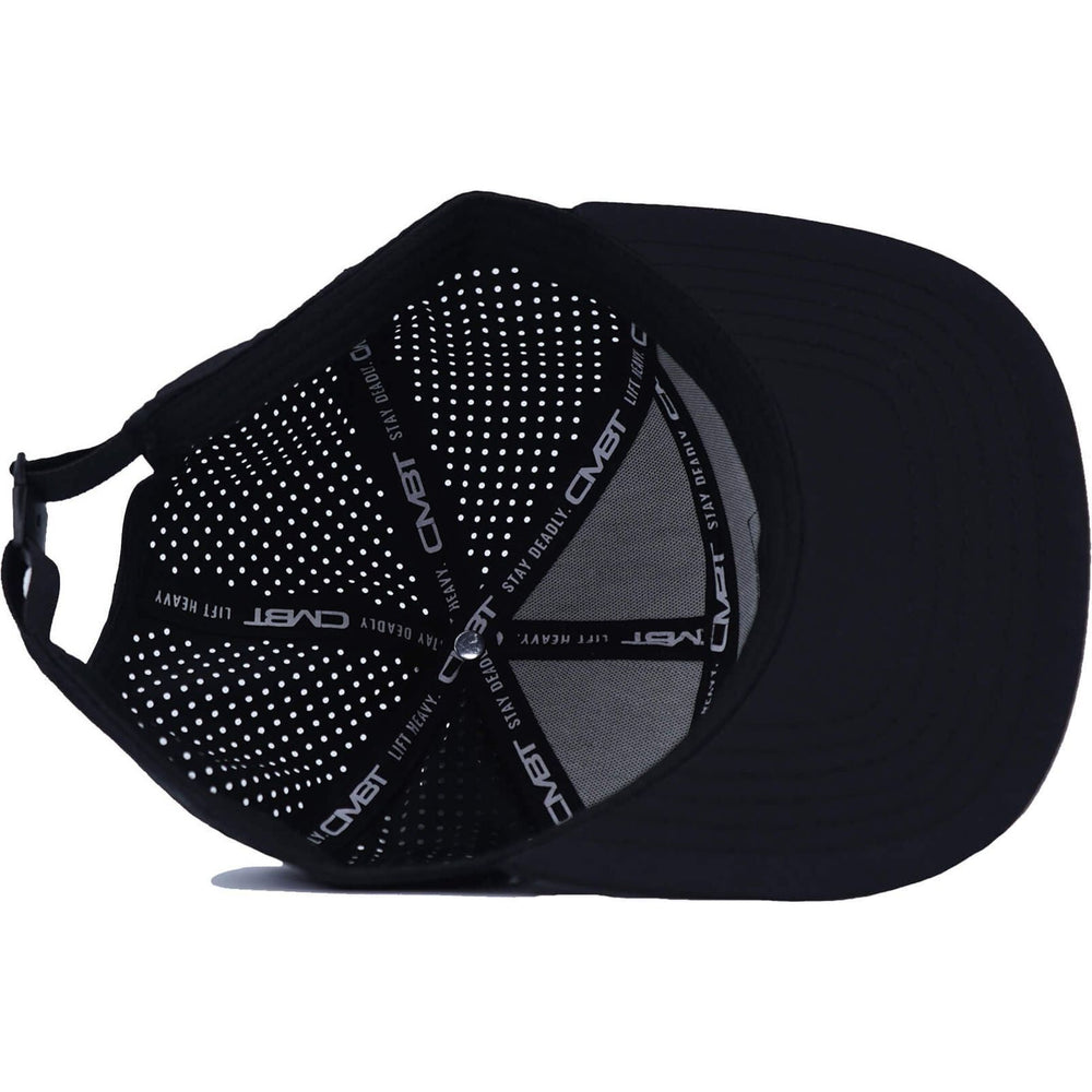 CMBT pro performance hybrid mesh hat with patch on the front #color_black