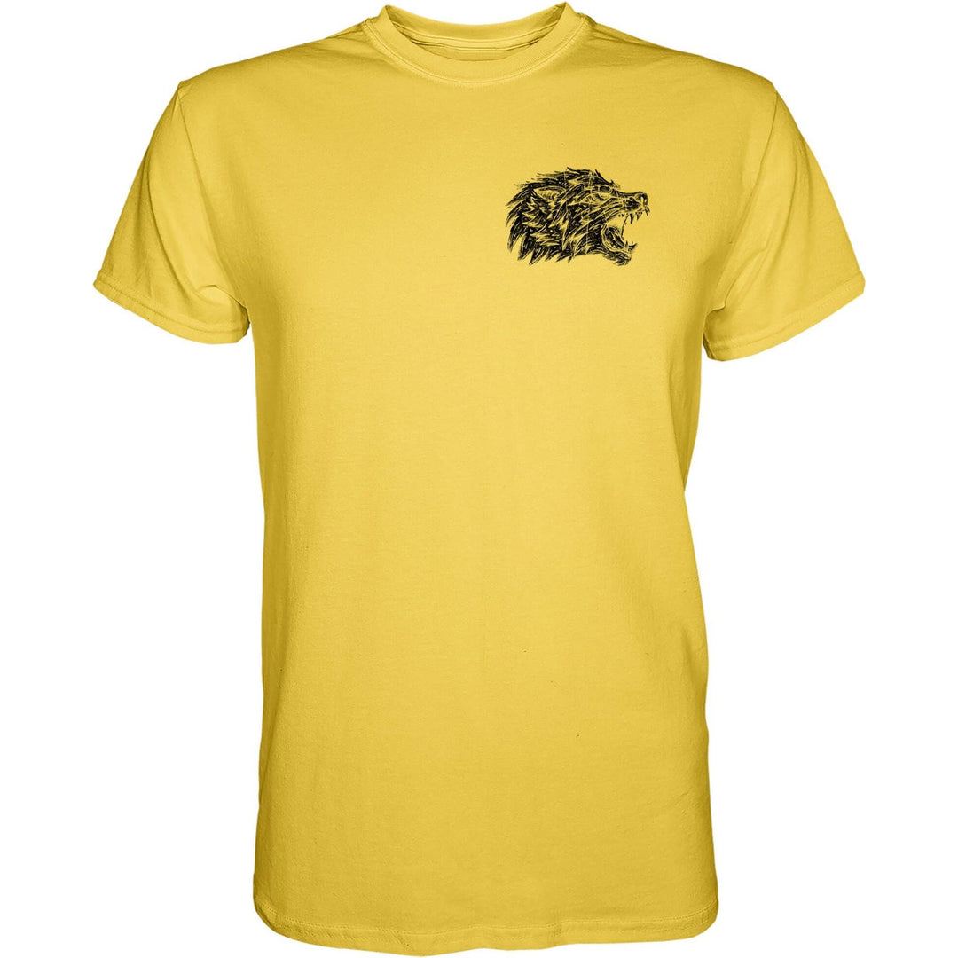 Tactical athlete training club wolf, men’s t-shirt in yellow  #color_yellow